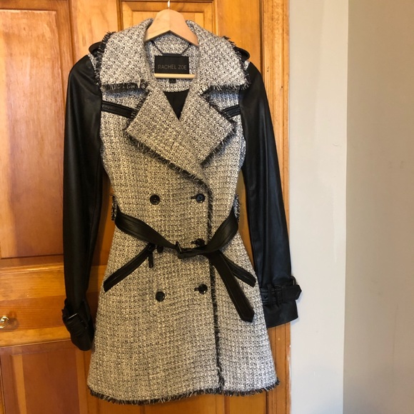 Rachel Zoe Jackets & Blazers - Leather & Tweed Coat Rachel Zoe Christopher Trench